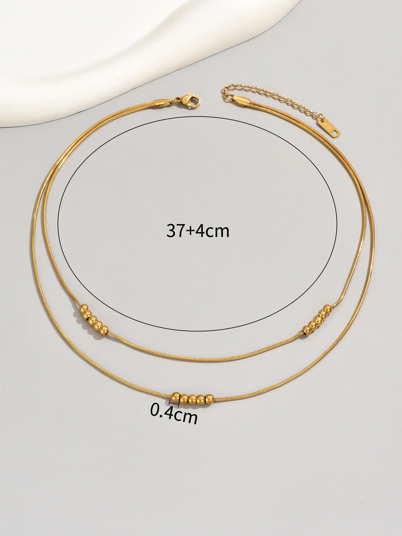 PVD Coated 18K Gold Plated Real Solid Color 304 Stainless Steel Waterproof Non Tarnish Plating Layered Necklaces
