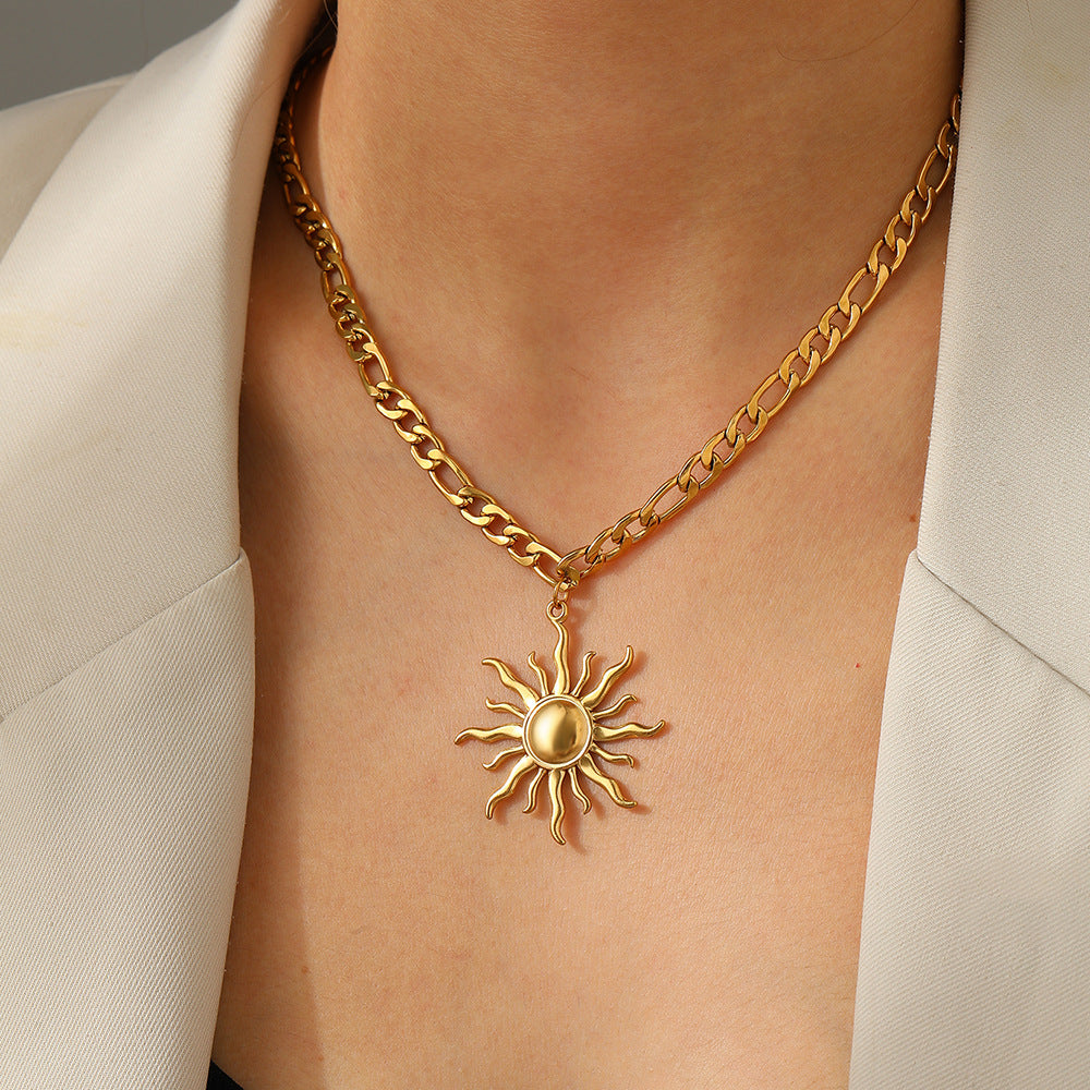 Ion Plating (IP) 18K Gold Plated Non Tarnish 304 Stainless Steel Pendant Necklace