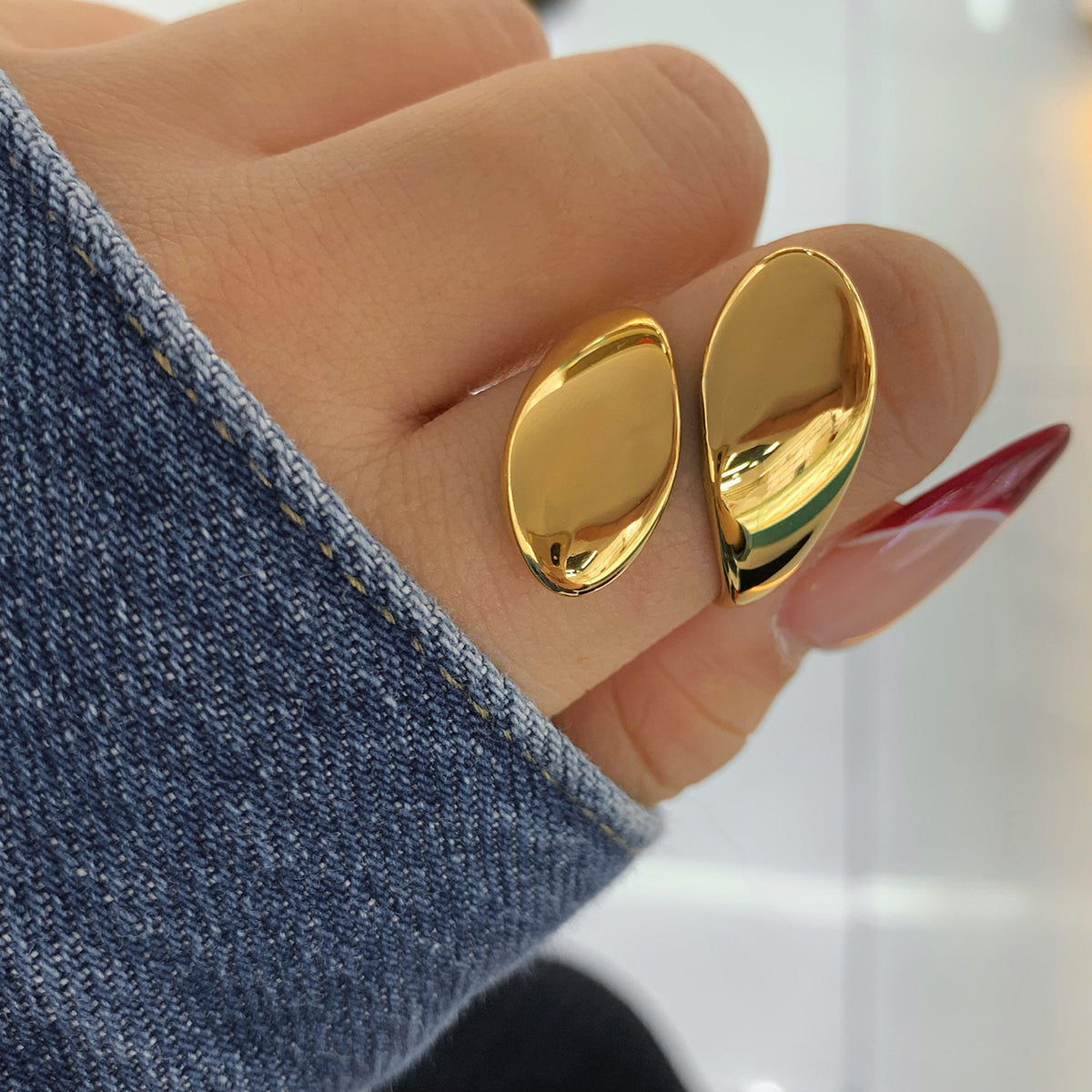 316 Stainless Steel Ion Plating (IP) Real Gold Plated  Non Tarnish Gold  Ring.
